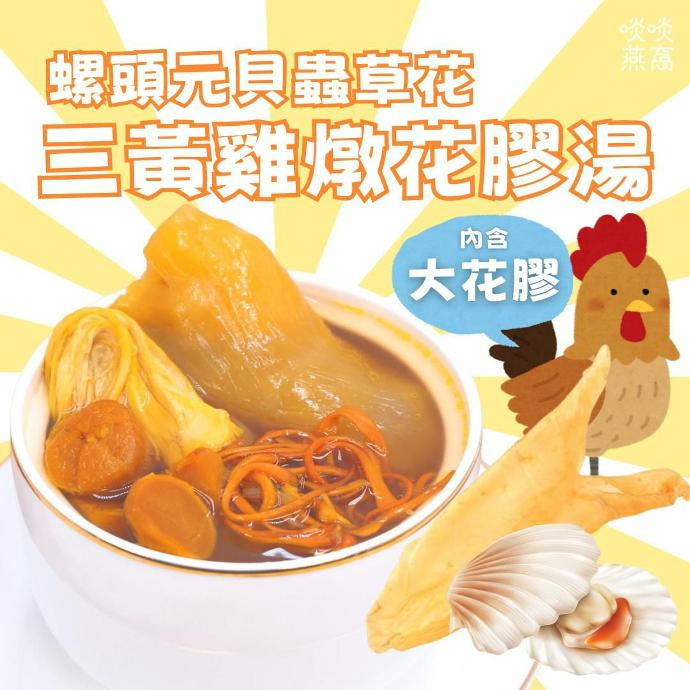 G1-螺頭元貝蟲草花三黃雞燉花膠湯800ML