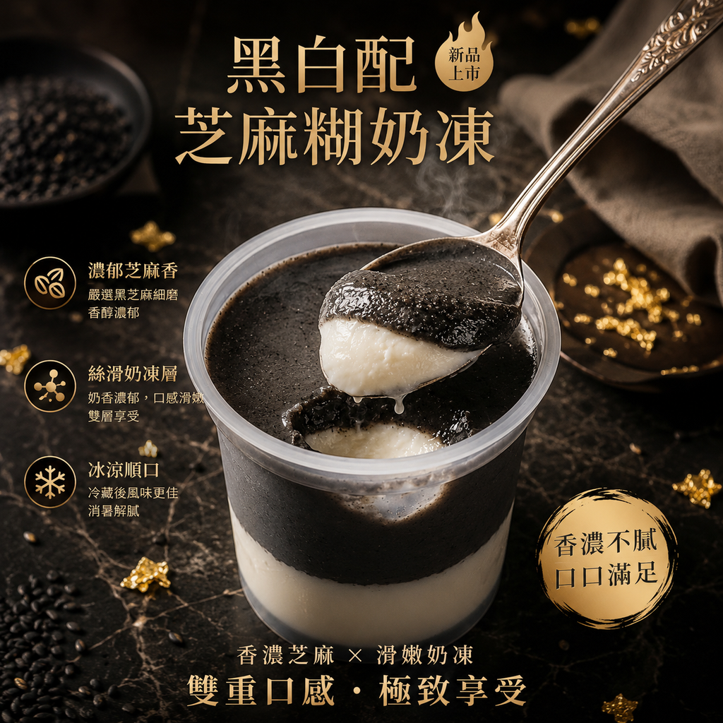 BO - 黑白配芝麻糊奶凍