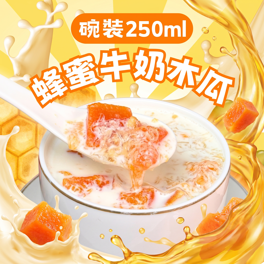 T10 - 蜂蜜 3.6 牛奶木瓜 250ML(碗裝)