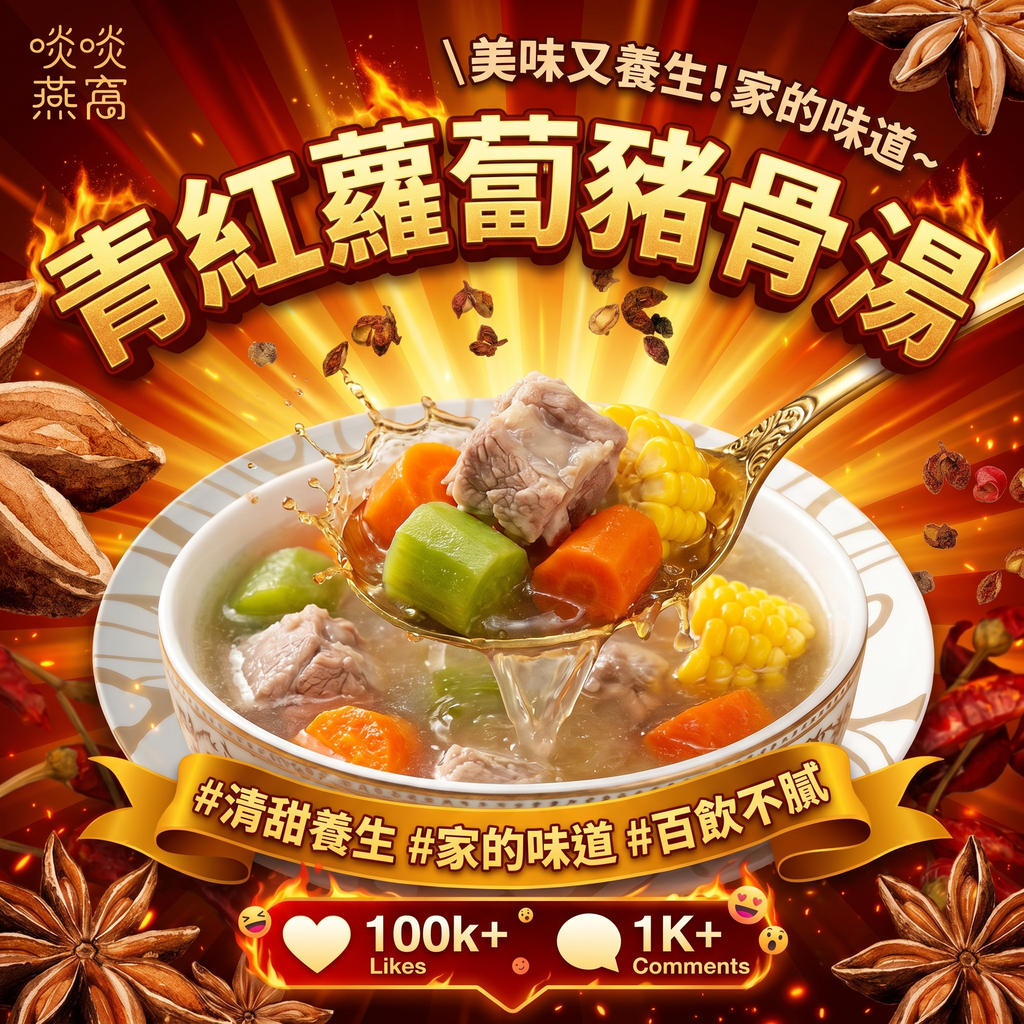 G21-青紅蘿蔔豬骨湯(湯包350ML)