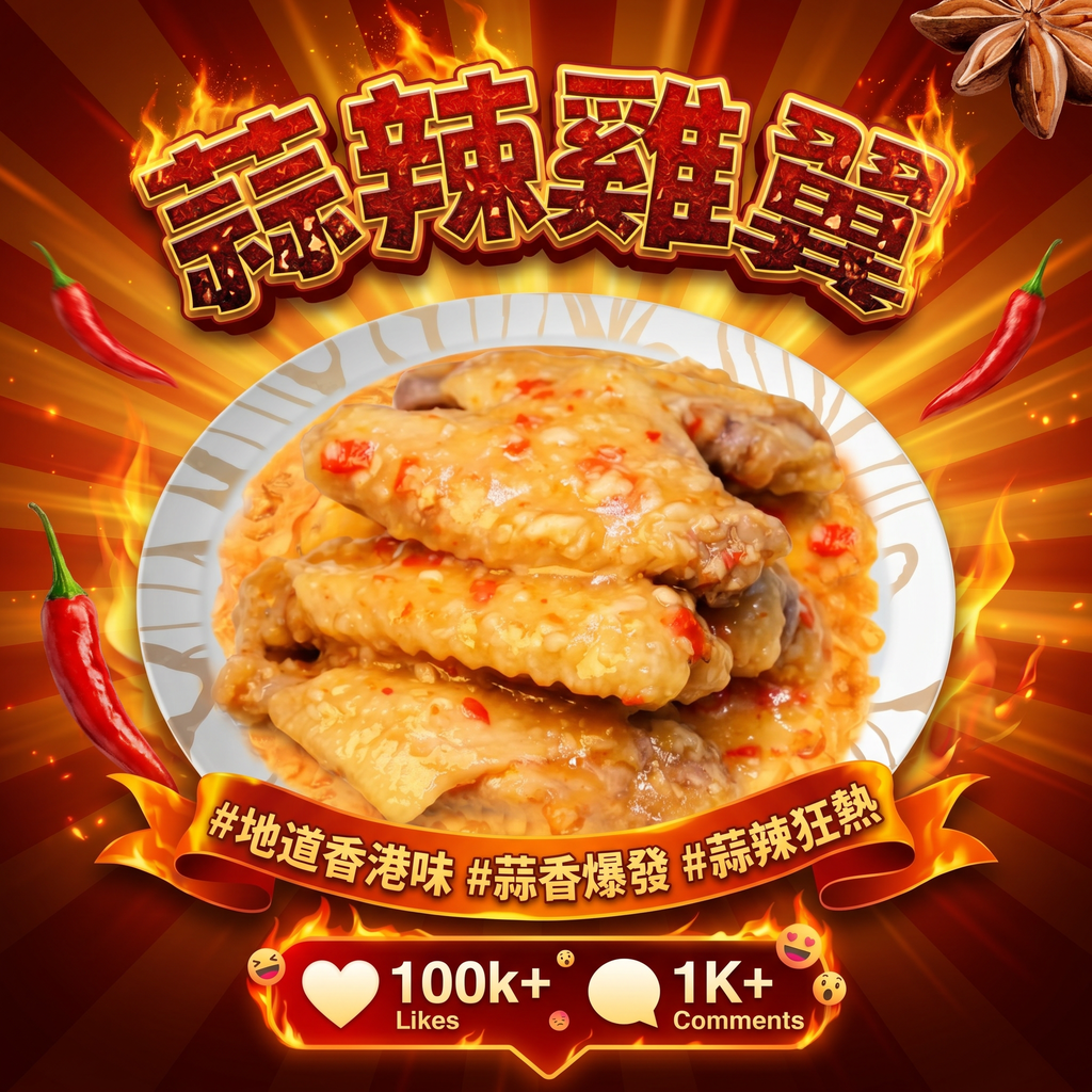 S3 - 蒜辣雞翼 6隻