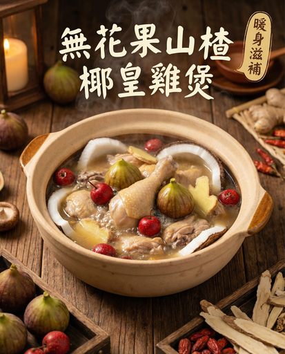 新品特價-無花果山楂椰皇雞煲